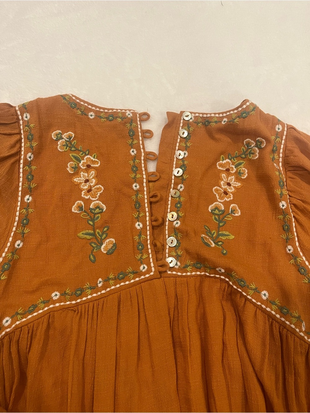 In Loom Boho Embroidered Tiered Mini Dress - Size medium - Picture 3 of 10